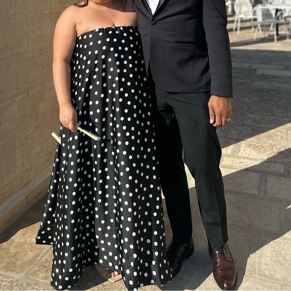 Show Me Your MuMu Tinsley Strapless Black and White Polka Dot Dress - Picture 8 of 8